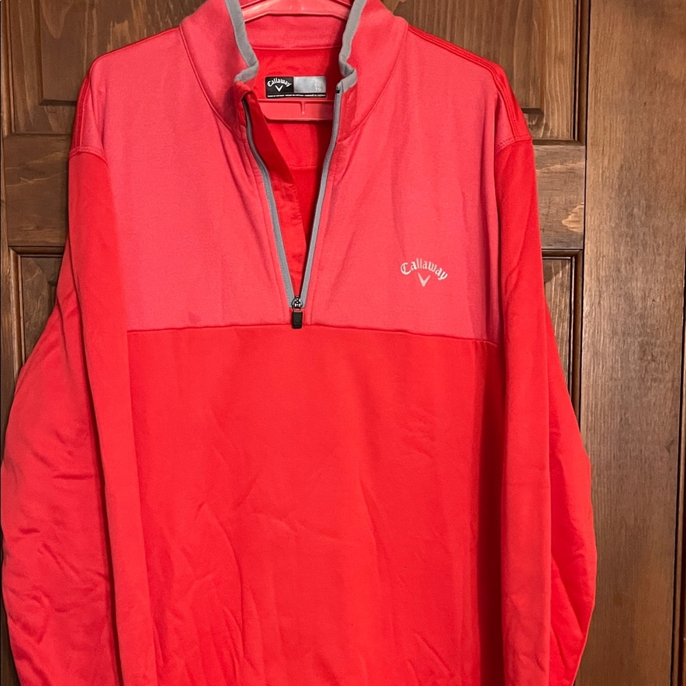 Callaway Vibrant Red and Gray Pullover